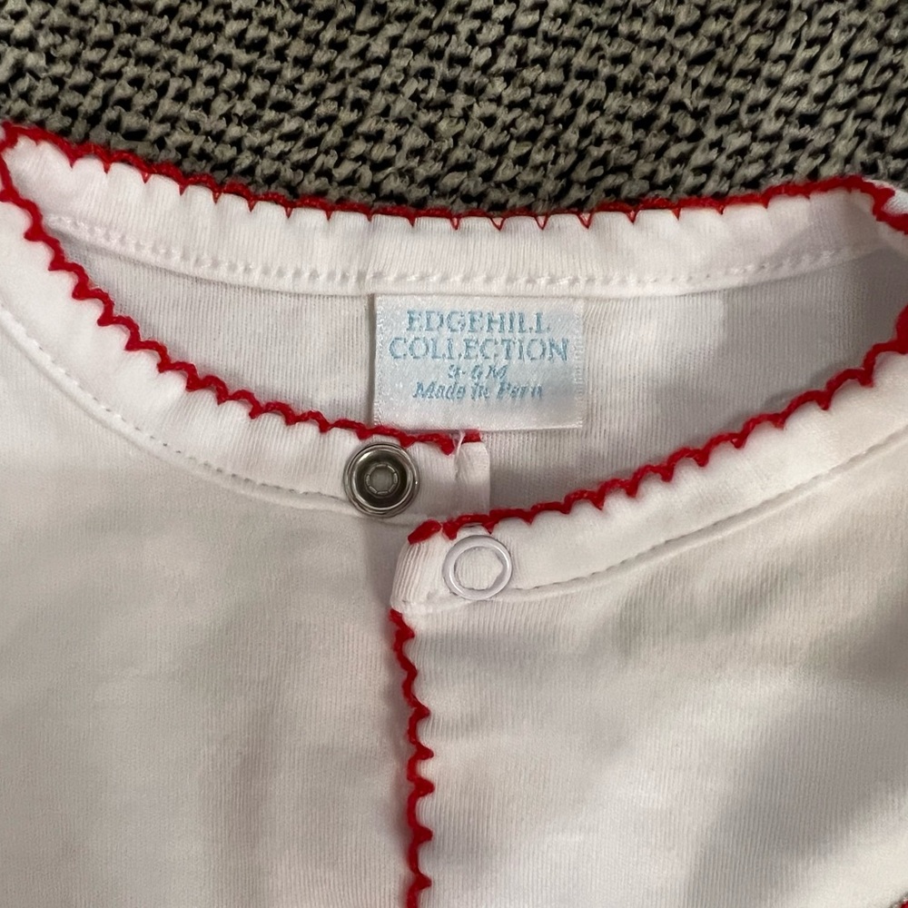 Edgehill button up Christmas onsie (3-6M)